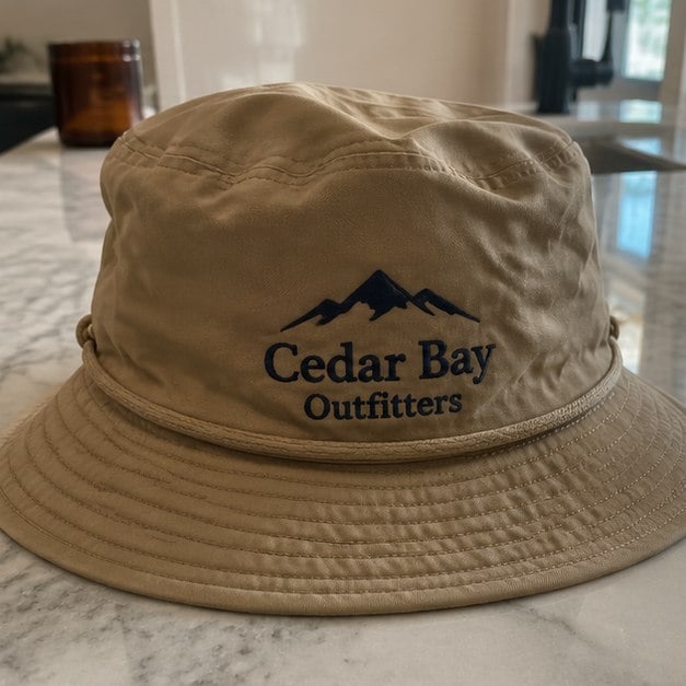 Custom embroidered sun hat — customer photo
