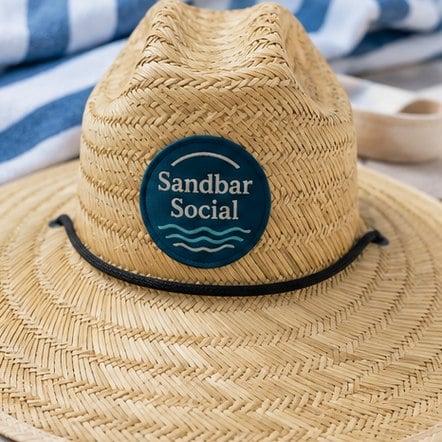 Customized sun hats for beach & pool clubs