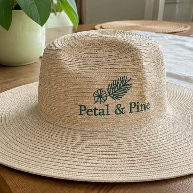 Sun hats with logo printing — customer photo
