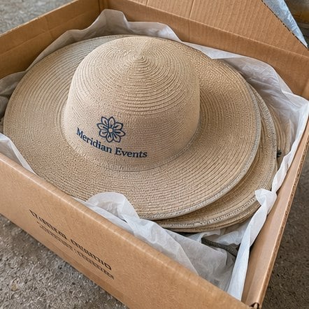 Wholesale printed sun hats boxed for delivery